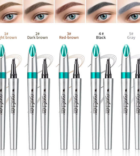 BrowSculpt 4D Microblading Eyebrow Pen – Waterproof, Long-Lasting Four-Claw Pencil for Natural, Hair-Like Strokes