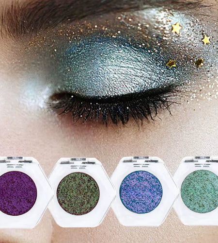 12-Color Chameleon Glitter Eyeshadow Palette – Long-Lasting, Pearlescent Shimmer for Dazzling, Color-Shifting Eye Makeup