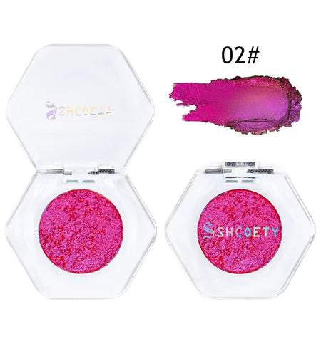 12-Color Chameleon Glitter Eyeshadow Palette – Long-Lasting, Pearlescent Shimmer for Dazzling, Color-Shifting Eye Makeup